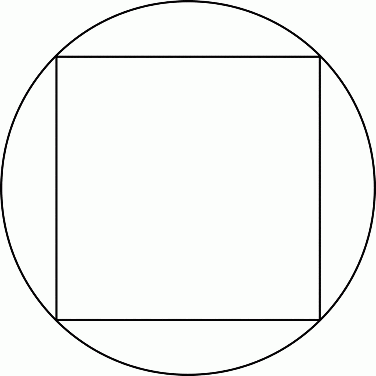 The Square inscribed in the Circle as a representation of the Universal Soul emanated from the Universal Intellect.