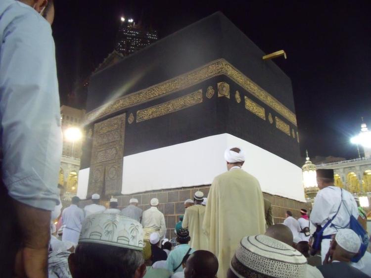 Hajj pilgrims offer prayers before the Ka'bah.
